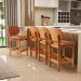Banqueta Baixa Bar Cozinha E Sala De Jantar Fixa Betta L02 Imbuia Couríssimo Camel - Lyam Decor