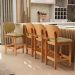 Banqueta Baixa Bar Cozinha E Sala De Jantar Fixa Betta L02 Imbuia Couríssimo Casco Fendi - Lyam Decor