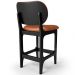 Banqueta Baixa Bar Cozinha E Sala De Jantar Fixa Betta L02 Preto Couríssimo Camel - Lyam Decor