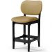 Banqueta Baixa Bar Cozinha E Sala De Jantar Fixa Betta L02 Preto Couríssimo Casco Fendi - Lyam Decor