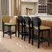 Banqueta Baixa Bar Cozinha E Sala De Jantar Fixa Betta L02 Preto Couríssimo Casco Fendi - Lyam Decor