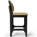 Banqueta Baixa Bar Cozinha E Sala De Jantar Fixa Betta L02 Preto Couríssimo Casco Fendi - Lyam Decor
