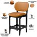 Banqueta Baixa Bar Cozinha E Sala De Jantar Fixa Betta L02 Preto Couríssimo Whisky - Lyam Decor
