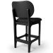 Banqueta Baixa Bar Cozinha E Sala De Jantar Fixa Betta L02 Preto Linho Chumbo - Lyam Decor