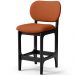 Banqueta Baixa Bar Cozinha E Sala De Jantar Fixa Betta L02 Preto Tecido Terracota - Lyam Decor