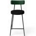 Banqueta Baixa Bar Cozinha E Sala De Jantar Milão L02 Facto Verde Musgo Linho Chumbo - Lyam Decor