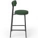 Banqueta Baixa Bar Cozinha Sala De Jantar Estrutura Em Aço Milão L02 Suede Verde Musgo - Lyam Decor