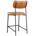 Banqueta Baixa Bar Cozinha Sala De Jantar Preto Elira L02 Couríssimo Whisky - Lyam Decor