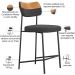 Banqueta Baixa Bar Cozinha Sala De Jantar Whisky Elira L02 Couríssimo Whisky Linho Chumbo - Lyam Decor