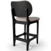 Banqueta Baixa Bar Cozinha e Sala De Jantar Fixa Betta L02 Preto Bouclê Bege - Lyam Decor