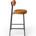Banqueta Baixa Cozinha Sala Jantar Bancada Milão L02 Couríssimo Camel Whisky - Lyam Decor