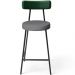 Banqueta Baixa Cozinha Sala Jantar Bancada Milão L02 Facto Verde Linho Cinza Escuro - Lyam Decor