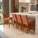 Banqueta Baixa Para Cozinha Bancada Bar Sala De Jantar Fixa Mila L02 Couríssimo Camel - Lyam Decor