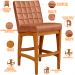Banqueta Baixa Para Cozinha Bancada Bar Sala De Jantar Fixa Mila L02 Couríssimo Camel - Lyam Decor