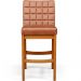 Banqueta Baixa Para Cozinha Bancada Bar Sala De Jantar Fixa Mila L02 Couríssimo Camel - Lyam Decor