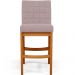 Banqueta Baixa Para Cozinha Bancada Bar Sala De Jantar Fixa Mila L02 Suede Rosê - Lyam Decor