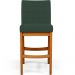 Banqueta Baixa Para Cozinha Bancada Sala De Jantar Fixa Mila L02 Suede Verde Musgo - Lyam Decor