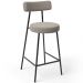 Banqueta Baixa Para Cozinha Sala De Jantar Bar Bancada Milão L02 Bouclê Creme - Lyam Decor