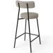 Banqueta Baixa Para Cozinha Sala De Jantar Bar Bancada Milão L02 Bouclê Creme - Lyam Decor