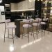 Banqueta Baixa Para Cozinha Sala De Jantar Bar Bancada Milão L02 Bouclê Rosê - Lyam Decor