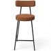 Banqueta Baixa Para Cozinha Sala De Jantar Bar Bancada Milão L02 Bouclê Terracota - Lyam Decor