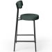 Banqueta Baixa Para Cozinha Sala De Jantar Bar Bancada Milão L02 Linho Verde Musgo - Lyam Decor
