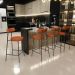 Banqueta Baixa Para Cozinha Sala De Jantar Bar Bancada Milão L02 Tecido Terracota - Lyam Decor