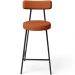 Banqueta Baixa Para Cozinha Sala De Jantar Bar Bancada Milão L02 Tecido Terracota - Lyam Decor