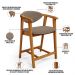 Banqueta Baixa Para Cozinha Sala de Jantar Bancada Cecília L02 Bouclê Bege - Lyam Decor