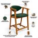Banqueta Baixa Para Cozinha Sala de Jantar Bancada Cecília L02 Couríssimo Verde Musgo - Lyam Decor