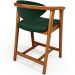 Banqueta Baixa Para Cozinha Sala de Jantar Bancada Cecília L02 Couríssimo Verde Musgo - Lyam Decor