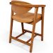 Banqueta Baixa Para Cozinha Sala de Jantar Bancada Cecília L02 Couríssimo Whisky - Lyam Decor