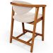 Banqueta Baixa Para Cozinha Sala de Jantar Bancada Cecília L02 Suede Bege - Lyam Decor