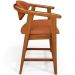 Banqueta Baixa Para Cozinha Sala de Jantar Bancada Cecília L02 Tecido Terracota - Lyam Decor