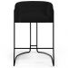 Banqueta Decorativa Fixa Base De Aço Preto Betina D02 Corano Preto B-97 - Lyam Decor