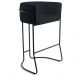 Banqueta Decorativa Fixa Base de Aço Preto Betina D02 Corano Preto C-05 - Lyam Decor