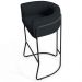 Banqueta Decorativa Fixa Base de Aço Preto Betina D02 Corano Preto C-05 - Lyam Decor