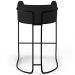 Banqueta Decorativa Fixa Base de Aço Preto Betina D02 Veludo Preto C-300 - Lyam Decor