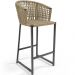 Banqueta Decorativa Para Área Gourmet Cozinha Varanda Corda Náutica Porto D04 Bege - Lyam Decor