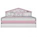 Bicama Infantil Com Casa De Boneca Quarto Anna Led P04 Branco Rosa - Lyam Decor