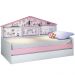 Bicama Infantil Com Casa De Boneca Quarto Anna Led P04 Branco Rosa - Lyam Decor