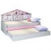 Bicama Infantil Com Casa De Boneca Quarto Anna P04 Branco Rosa - Lyam Decor