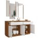 Buffet Para Sala de Jantar Ana N01 Com Moldura Espelho Ypê Off White - Lyam Decor