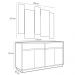 Buffet Para Sala de Jantar Ana N01 Com Moldura Espelho Ypê Off White - Lyam Decor