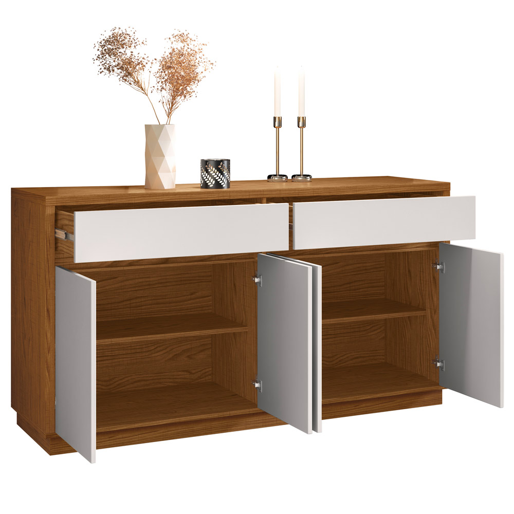 Buffet Para Sala de Jantar Ana N01 Ypê Off White - Lyam Decor