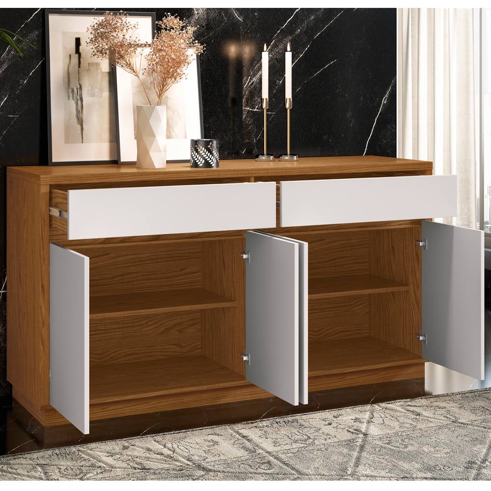 Buffet Para Sala de Jantar Ana N01 Ypê Off White - Lyam Decor