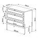 Cômoda Com 03 Gavetas Para Quarto Closet Industrial Indy A03 Hanover Dourado - Lyam Decor