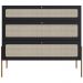 Cômoda Com 03 Gavetas Para Quarto Closet Industrial Indy A03 Nero Dourado - Lyam Decor