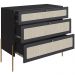 Cômoda Com 03 Gavetas Para Quarto Closet Industrial Indy A03 Nero Dourado - Lyam Decor