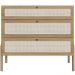 Cômoda Com 03 Gavetas Para Quarto Closet Pés Madeira Moss A03 Hanover Roble - Lyam Decor